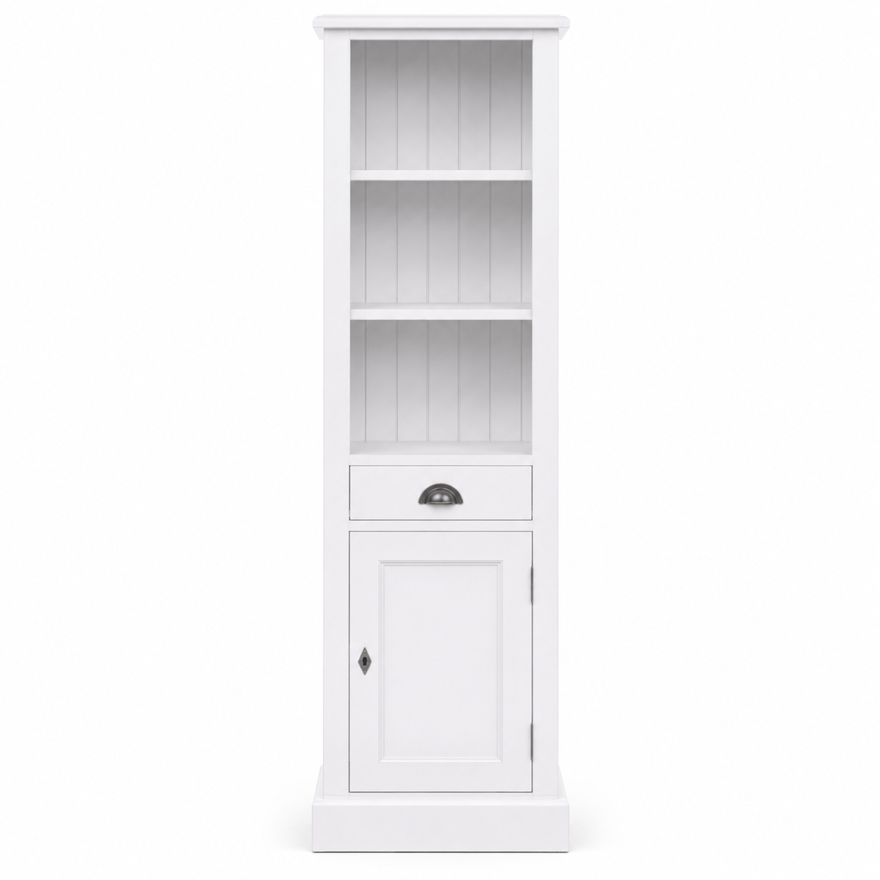 Bathroom cabinet - Roscoff - Solid Pine - 49 x 39 x 160 cm - White
