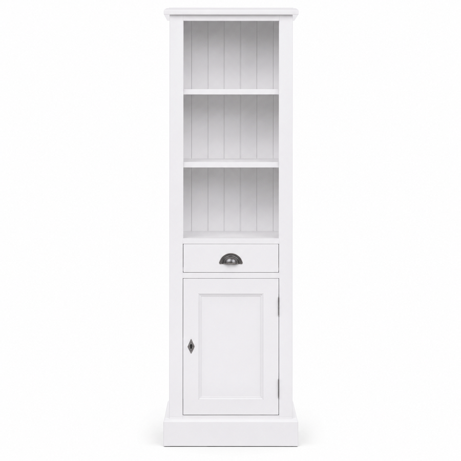 Bathroom cabinet - Roscoff - Solid Pine - 49 x 39 x 160 cm - White