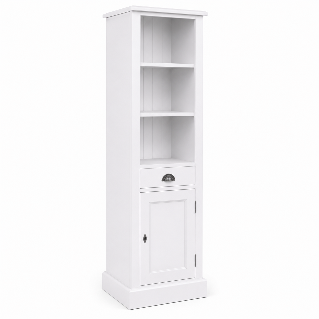 Bathroom cabinet - Roscoff - Solid Pine - 49 x 39 x 160 cm - White