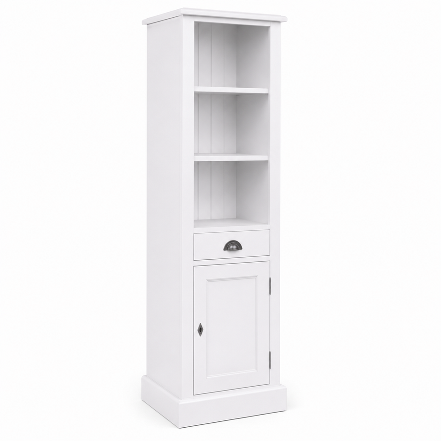 Bathroom cabinet - Roscoff - Solid Pine - 49 x 39 x 160 cm - White