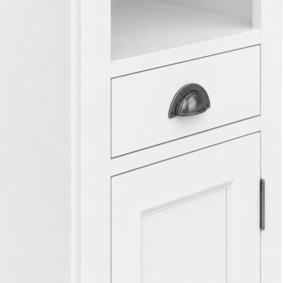 Bathroom cabinet - Roscoff - Solid Pine - 49 x 39 x 160 cm - White