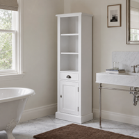 Bathroom cabinet - Roscoff - Solid Pine - 49 x 39 x 160 cm - White