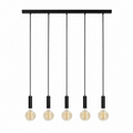 Suspension Sara 8075Z - 5xE27 - Noir