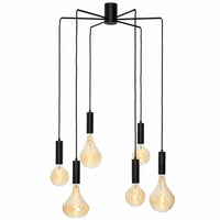 Ceiling Lamp Selma 7838A - Black - Lights on