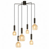 Ceiling Lampe Selma 8045D - Bronze - Lights on