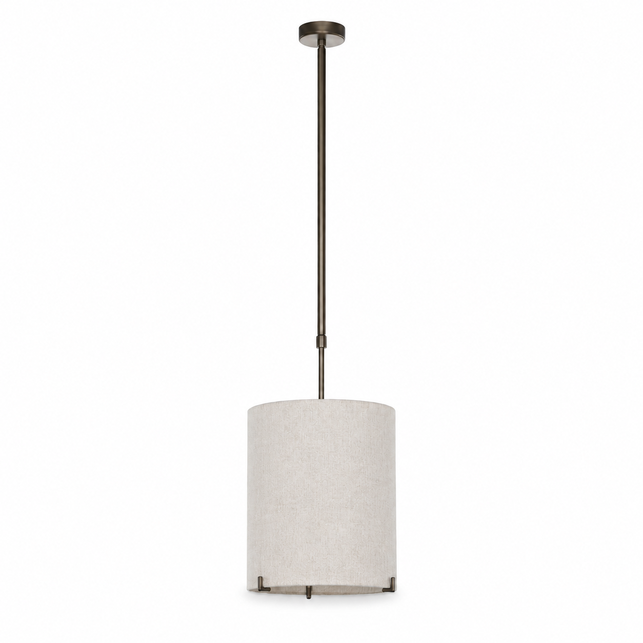Hängelampe Senja 8419J bronze finish single E27 bulb contemporary cylindrical shade studio front view on pure white background mit soft contact shadows professional product photography by Marcottestyle