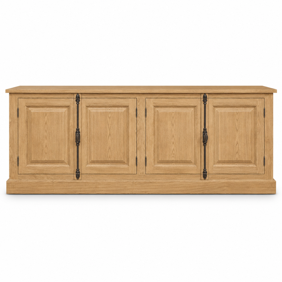 Sideboard - Chinon - Solid Oak - 219 x 50 x 78 cm - Oak