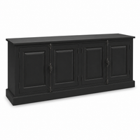Sideboard - Chinon - Solid Pine - 219 x 50 x 78 cm - Black