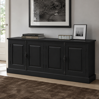 Sideboard - Chinon - Solid Pine - 219 x 50 x 78 cm - Black