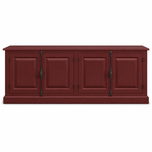 Buffet - Chinon - Pin massif - 219 x 50 x 78 cm - Bordeaux