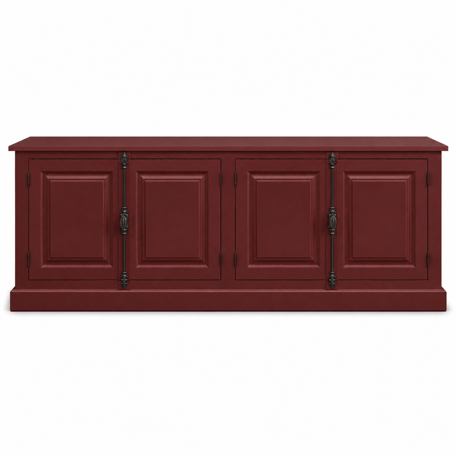 Sideboard - Chinon - Solid Pine - 219 x 50 x 78 cm - Bordeaux