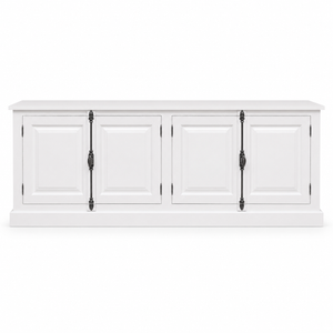 Buffet - Chinon - Pin massif - 219 x 50 x 78 cm - Blanc