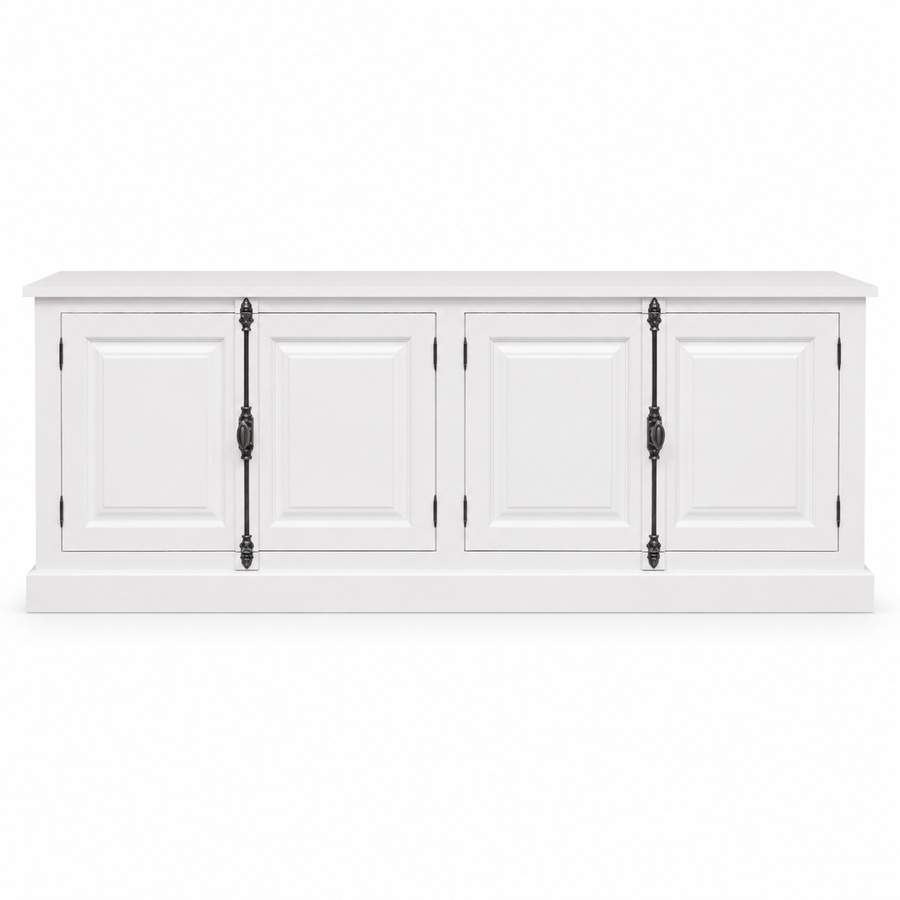 Sideboard - Chinon - Solid Pine - 219 x 50 x 78 cm - White