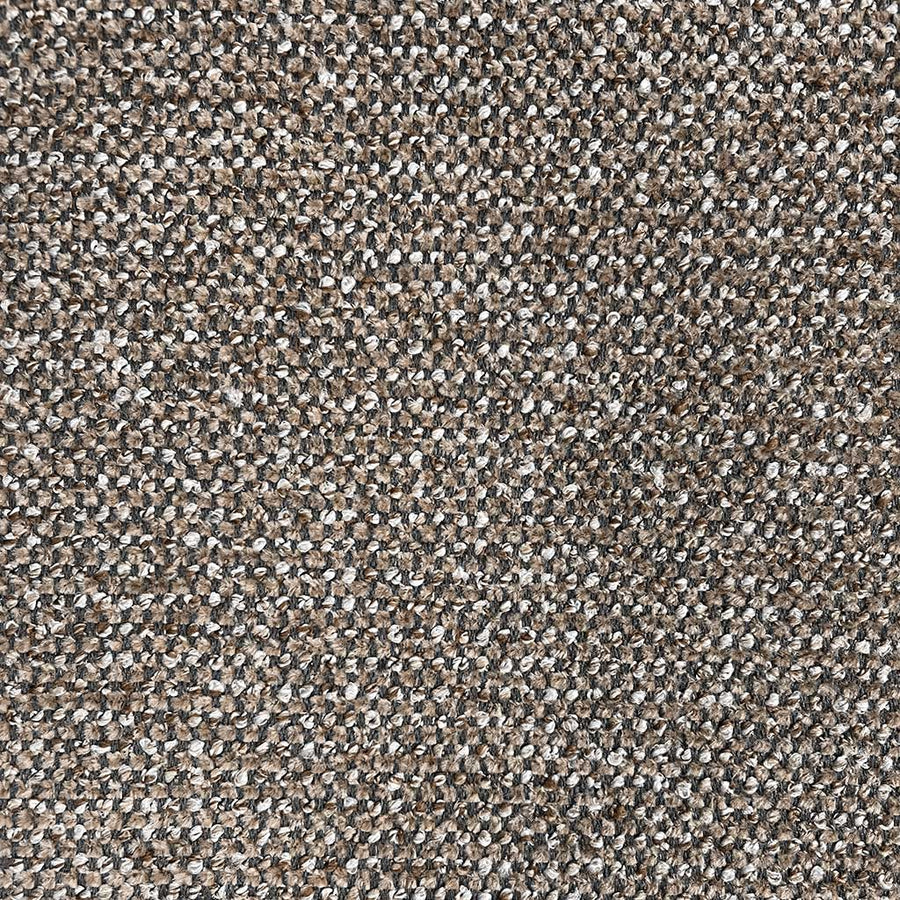 Dining Chair Ferrara - Taupe Bull Leather & Taupe Sneak Fabric with Black Swivel Base - 61 x 61 x 85 cm