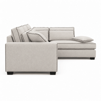 Sofa Beyoncé - Beige Brego 31 - mit Elegant Piping - 330x166 cm - Marcottestyle Shop