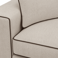 Sofa Beyoncé - Beige Brego 31 - mit Elegant Piping - 330x166 cm - Marcottestyle Shop