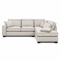 Sofa Beyoncé - Beige Brego 31 - mit Elegant Piping - 330x166 cm - Marcottestyle Shop