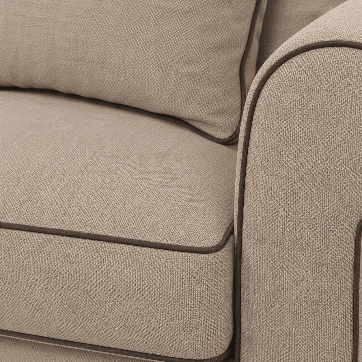 Sofa Castilliano - 3 Zits - met Elegante Bies - Modulair - Beige Brego 31 - Marcottestyle Shop