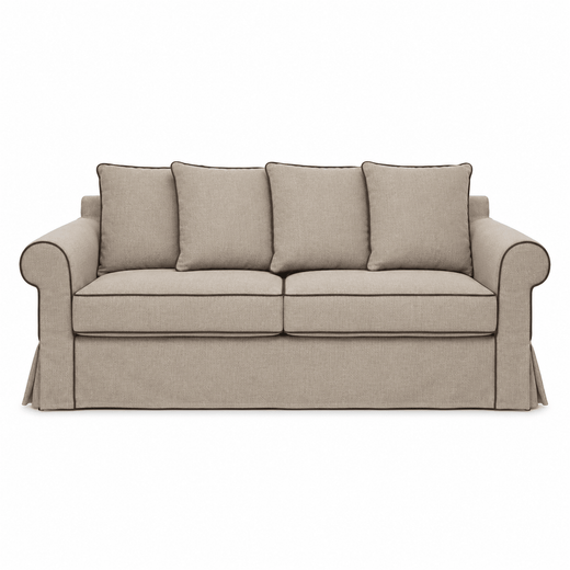 Sofa Castilliano - 3 seater - with Elegant Piping - Modulair - Beige Brego 31 - Marcottestyle