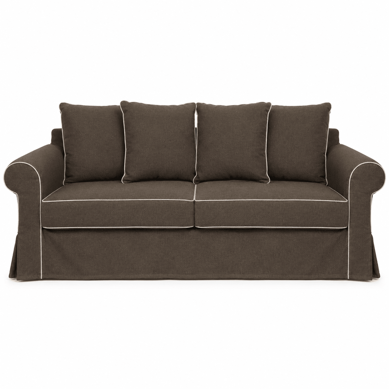 Canapé Castilliano - 3 seater - avec Elegant Piping - Modulair - Marron Brego 48 - Marcottestyle Shop