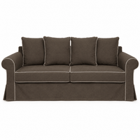 Canapé Castilliano - 3 seater - avec Elegant Piping - Modulair - Marron Brego 48 - Marcottestyle Shop