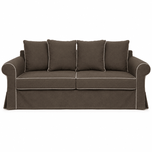 Sofa Castilliano - 3-Seater Modular - Brown - with Piping