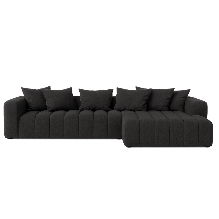 Sofá Marano - Oxford Black - 334 × 172 cm - Lounge Right - MCS | Marcottestyle
