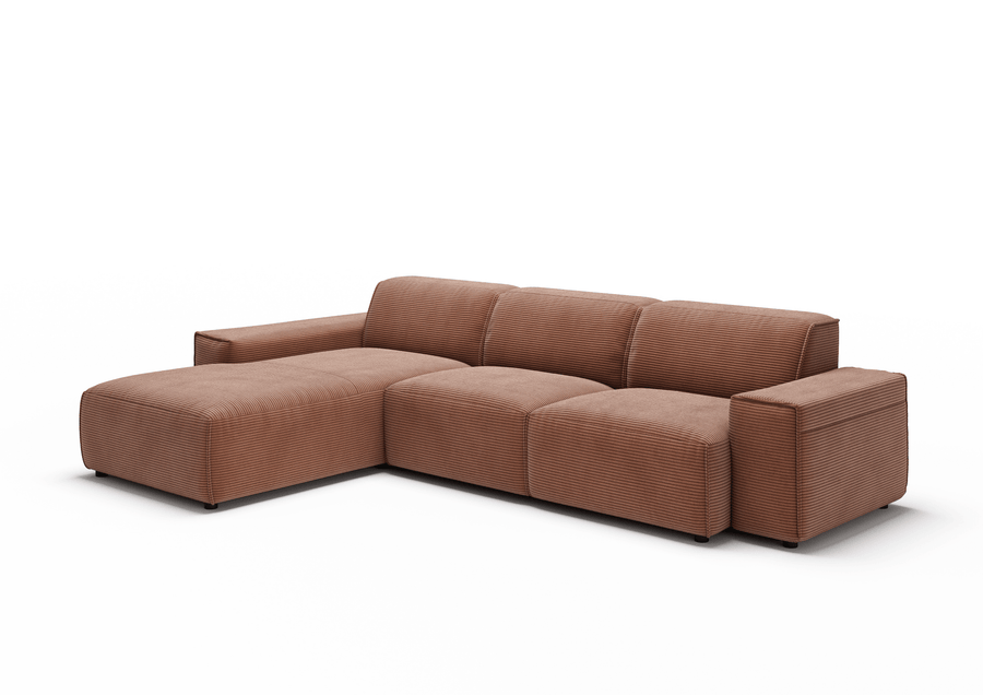 Sofa Viero – Braun – 299x189 cm - Marcottestyle Shop Lounge Left