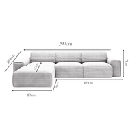 Canapé Viero – Champagne Rosé – 299x189 cm - Marcottestyle Shop Lounge Left