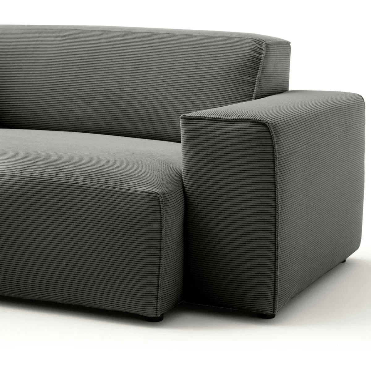 Canapé Viero – Gris foncé – 2.5 - Seater avec Lounge 228 x 189 cm - Marcottestyle Shop Lounge Left