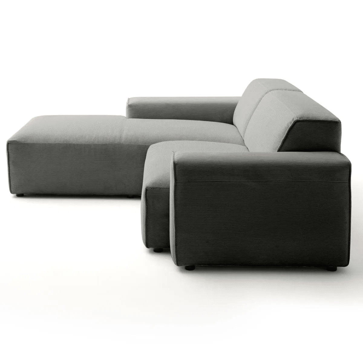 Canapé Viero – Gris foncé – 2.5 - Seater avec Lounge 228 x 189 cm - Marcottestyle Shop Lounge Left