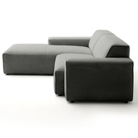Canapé Viero – Gris foncé – 2.5 - Seater avec Lounge 228 x 189 cm - Marcottestyle Shop Lounge Left