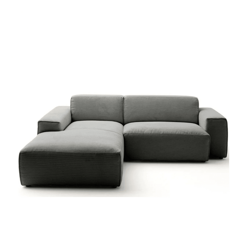 Bank Viero – Donkergrijs – 2,5-zits met lounge 228 x 189 cm