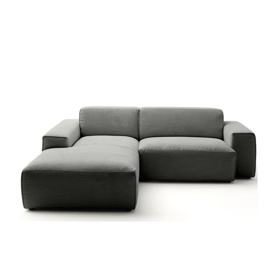 Canapé Viero – Gris foncé – 2.5 - Seater avec Lounge 228 x 189 cm - Marcottestyle Shop Lounge Left