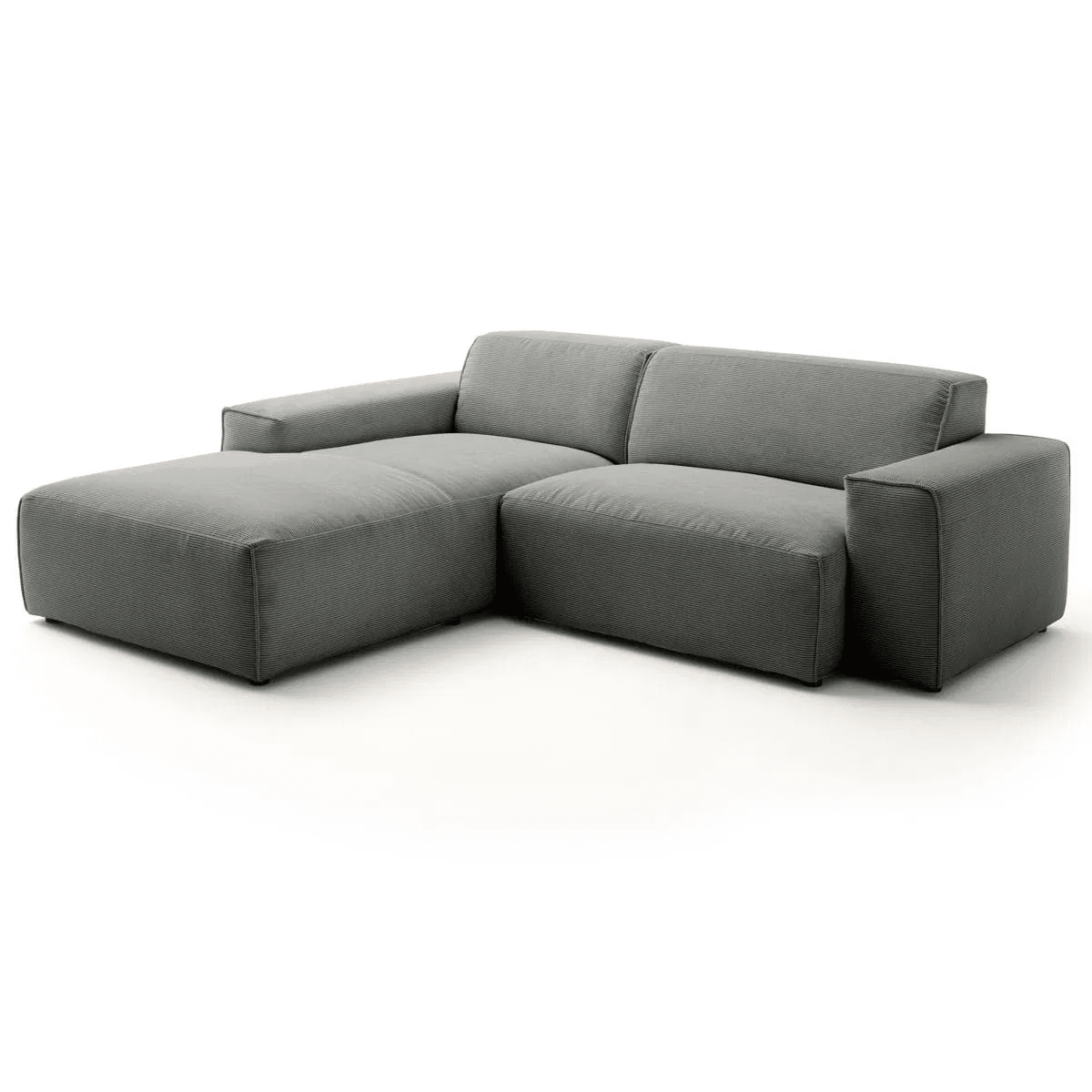Canapé Viero – Gris foncé – 2.5 - Seater avec Lounge 228 x 189 cm - Marcottestyle Shop Lounge Left