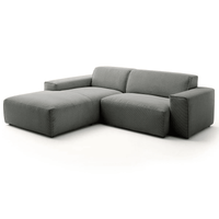 Canapé Viero – Gris foncé – 2.5 - Seater avec Lounge 228 x 189 cm - Marcottestyle Shop Lounge Left