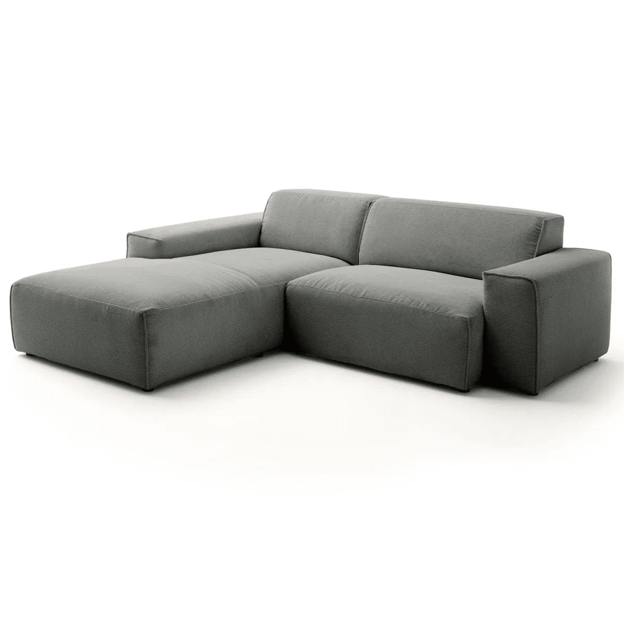 Canapé Viero – Gris foncé – 2.5 - Seater avec Lounge 228 x 189 cm - Marcottestyle Shop Lounge Left