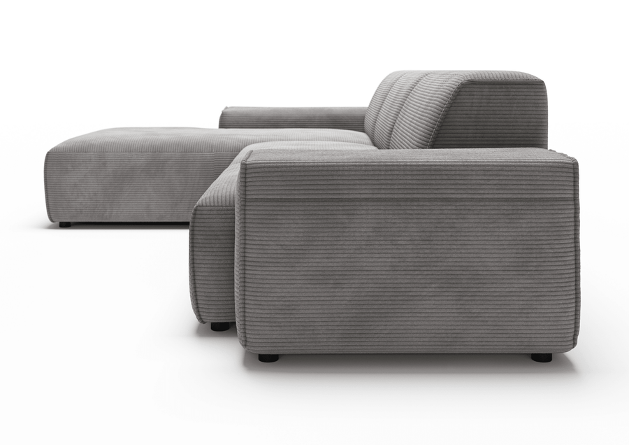 Canapé Viero – Gris foncé – 299x189 cm - Marcottestyle Shop Lounge Left