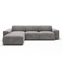 Canapé Viero – Gris foncé – 299x189 cm - Marcottestyle Shop Lounge Left