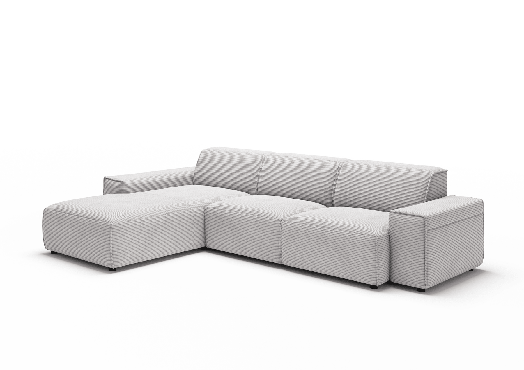 Sofa Viero – Grau – 299x189 cm - Marcottestyle Shop Lounge Left