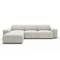 Sofa Viero - Hellgrau - 299x189 cm - Marcottestyle Shop Lounge Left