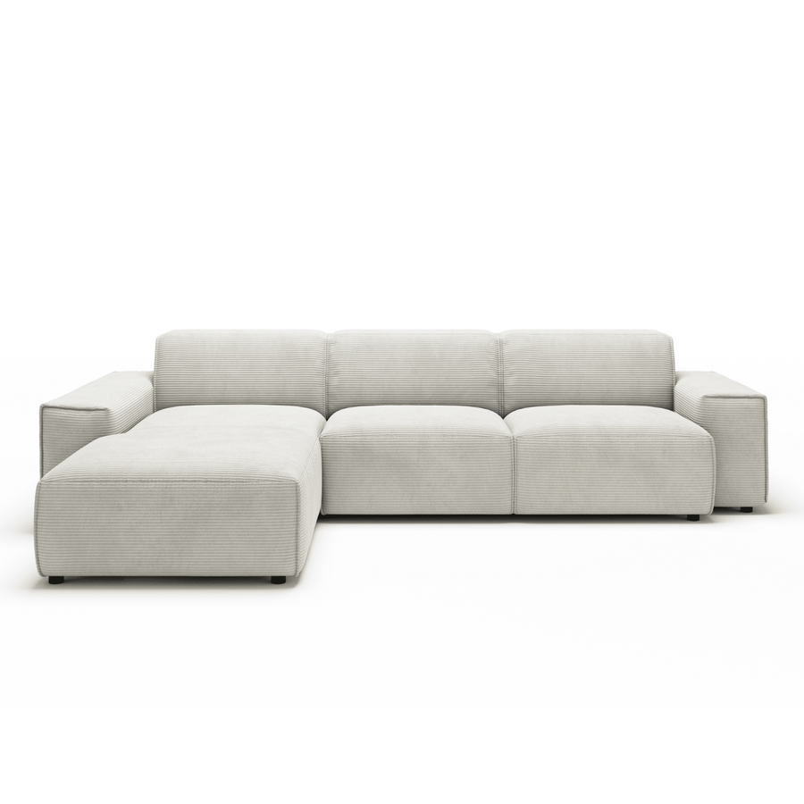 Sofa Viero - Hellgrau - 299x189 cm - Marcottestyle Shop Lounge Left