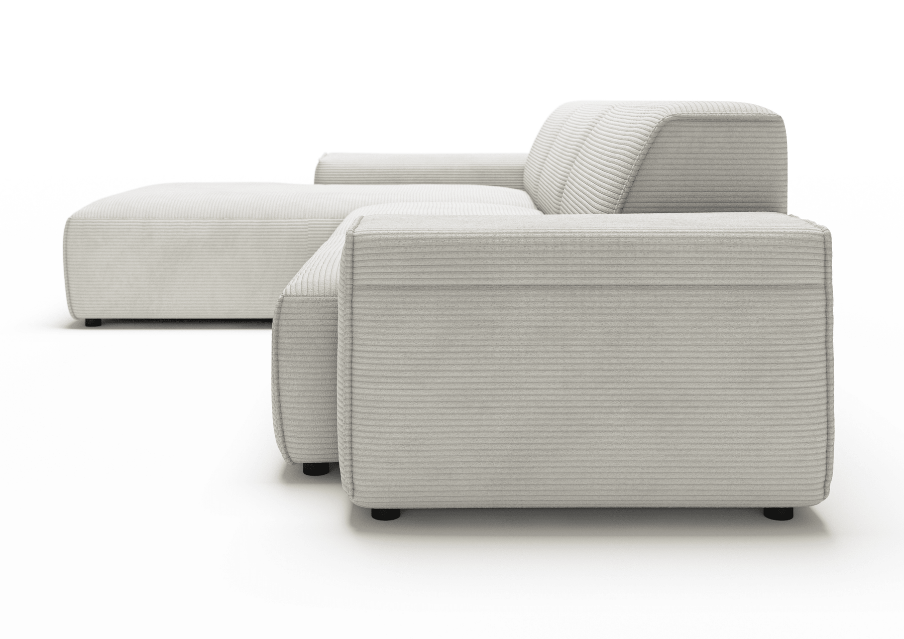 Sofa Viero - Hellgrau - 299x189 cm - Marcottestyle Shop Lounge Left