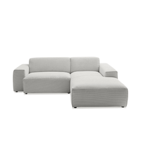 Sofa Viero – Silver – 2.5 - Seater with Lounge 228 x 189 cm - Marcottestyle Shop Lounge Right