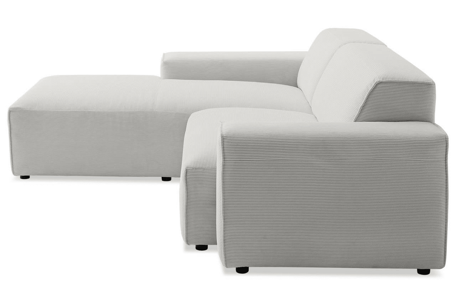 Sofa Viero – Silver – 2.5 - Seater with Lounge 228 x 189 cm - Marcottestyle Shop Lounge Left