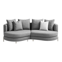Sofa Yang - Hellgrau 276x146cm - Marcottestyle Shop Gold