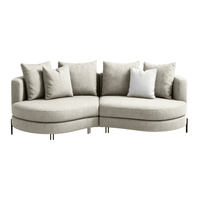Sofa Yang - Zilver 276x146cm - Marcottestyle Shop Zwart
