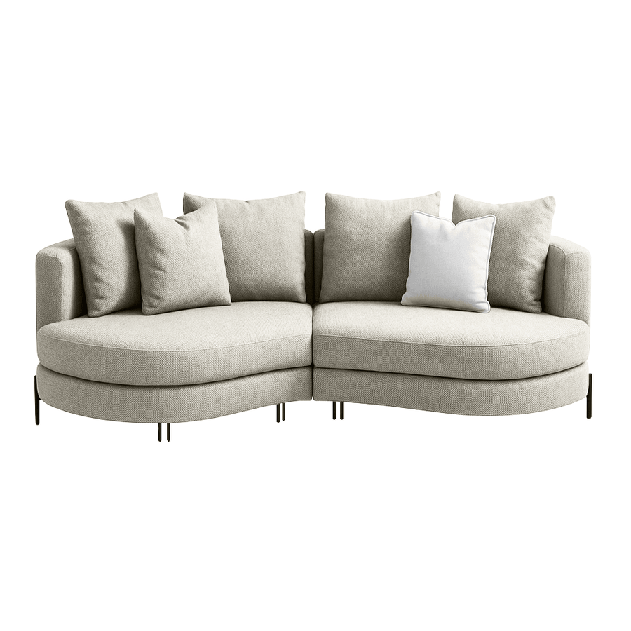 Sofa Yang - Zilver 276x146cm - Marcottestyle Shop Zwart