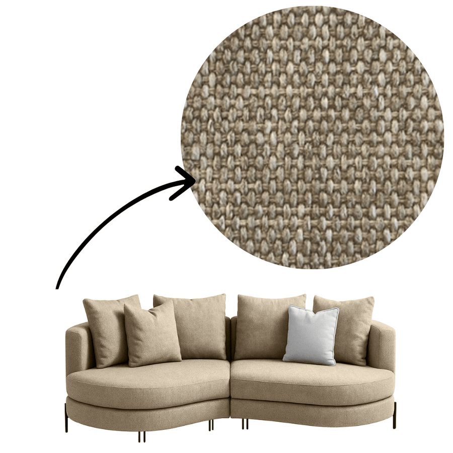 Sofa Yang - Taupe 276x146cm - Marcottestyle Shop Schwarz
