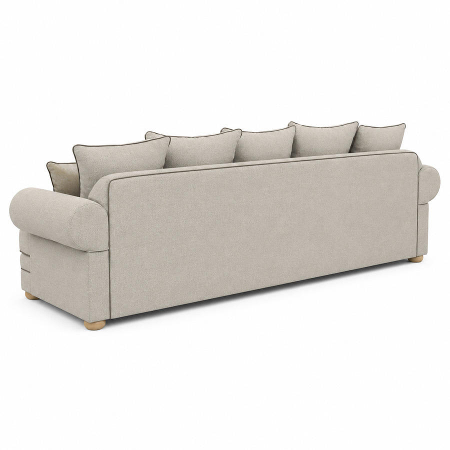 Sofa Berkley - 3 Seater - Beige - Modular Country Style Sofa - 300x98x80cm